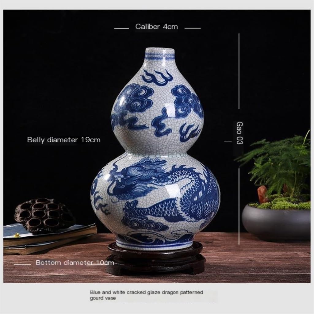 龍 模様の陶磁器花瓶